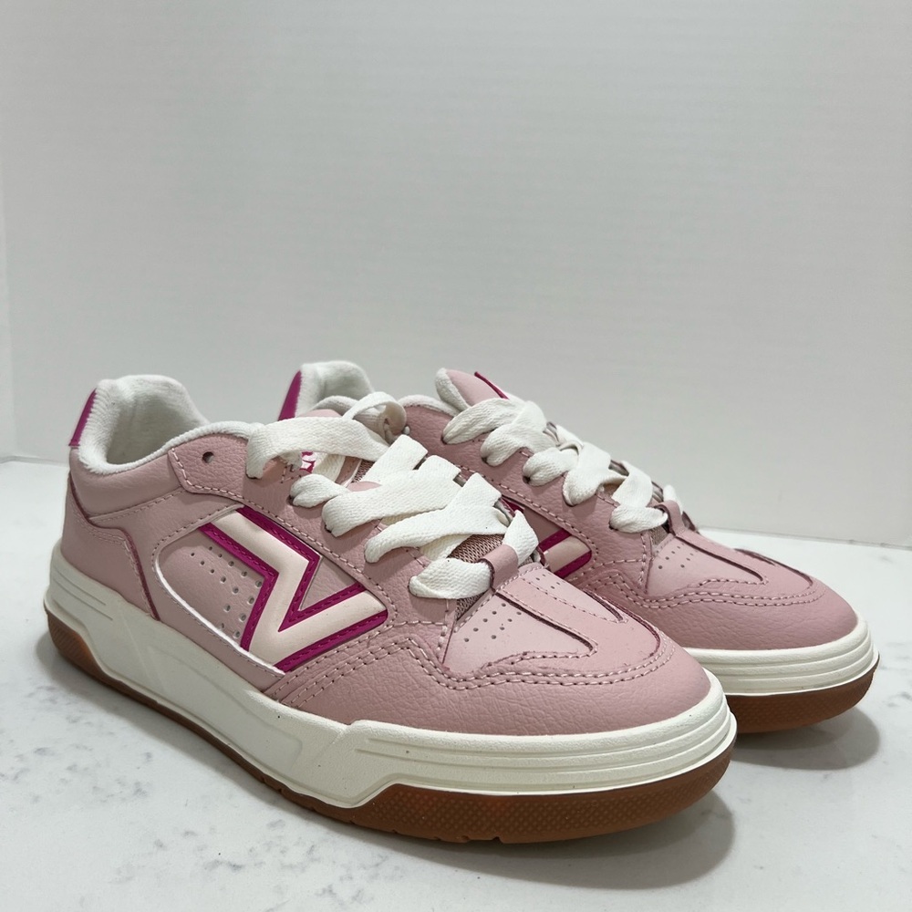 VANS UNISEX PINK AND WHITE SNEAKERS SIZE:
 5 - men
6.5 - women - Picture 8 of 14